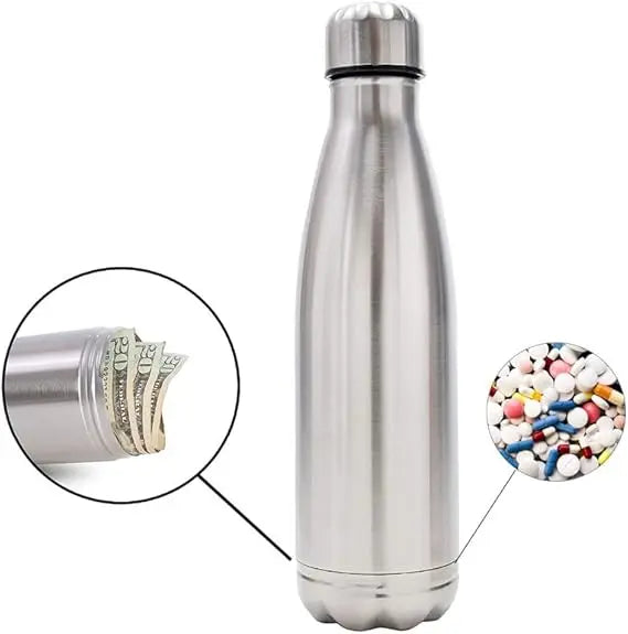Insulated Water Bottle with Hidden Compartment