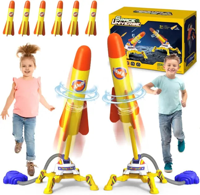 Kids Rocket Launcher Toy with Dual Launcher