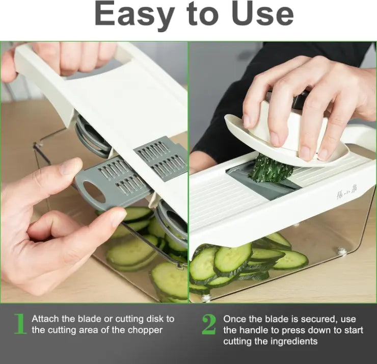 6-in-1 Multifunction Vegetable Slicer with Basket