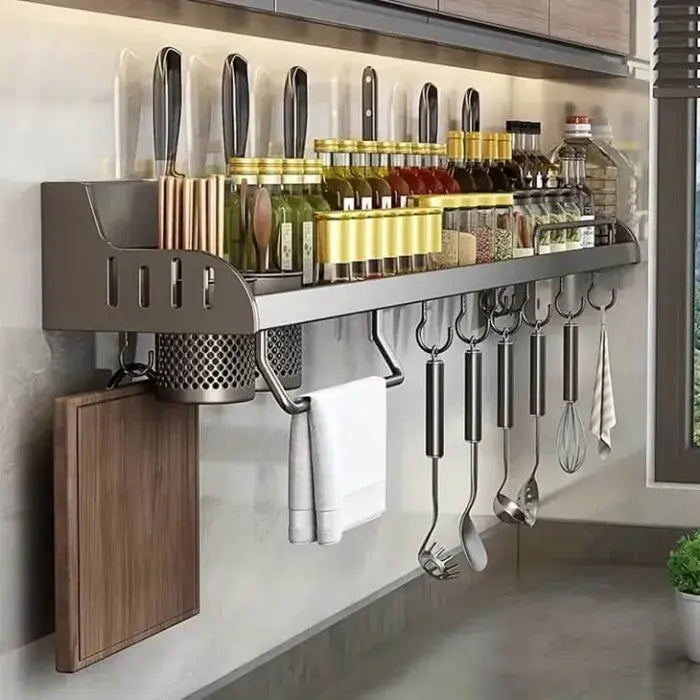 Metal Wall-Mounted Kitchen Rack