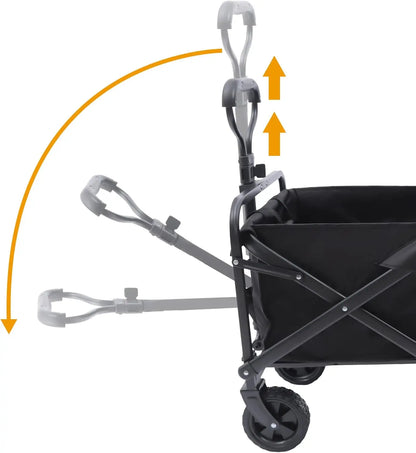 Foldable Beach Wagon with Adjustable Handle