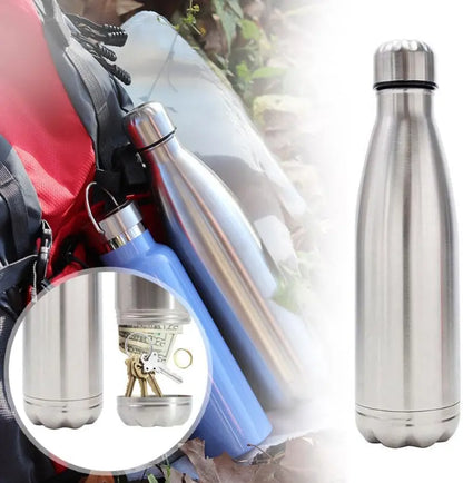 Insulated Water Bottle with Hidden Compartment