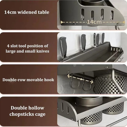 Metal Wall-Mounted Kitchen Rack