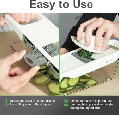 6-in-1 Multifunction Vegetable Slicer with Basket