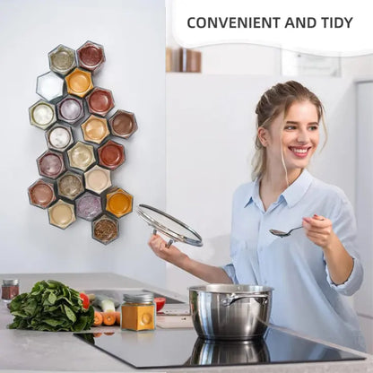 20 Magnetic Glass Spice Jars