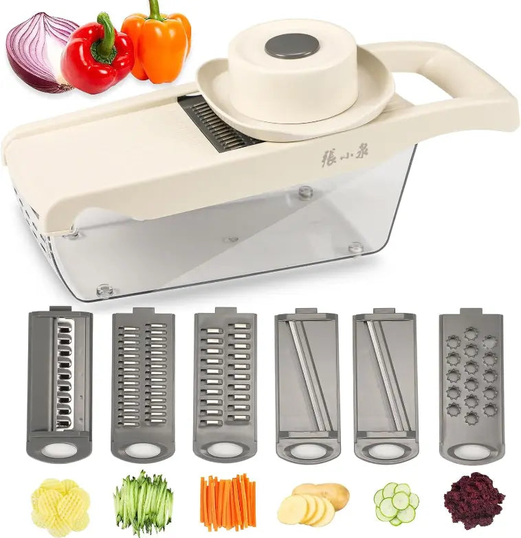 6-in-1 Multifunction Vegetable Slicer with Basket