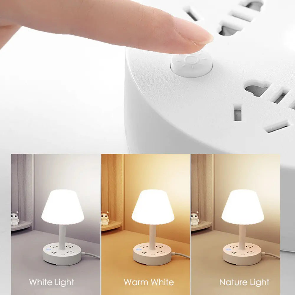 Multifunctional LED Night Light with USB Ports