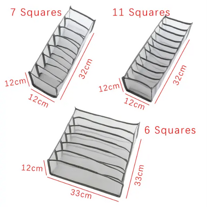 Pack of 3 Foldable Bra Organizer Storage Boxes