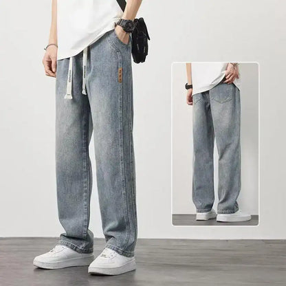 Men’s Relaxed Straight-Leg Wide Jeans