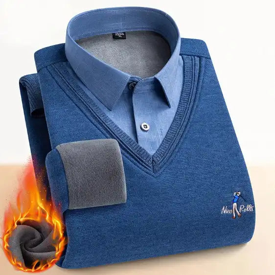 Men’s Long-Sleeve Warm Sweater