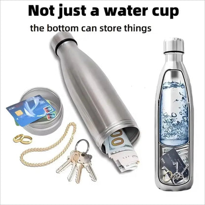 Insulated Water Bottle with Hidden Compartment
