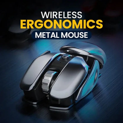Rechargeable Metallic Ergonomic Mouse