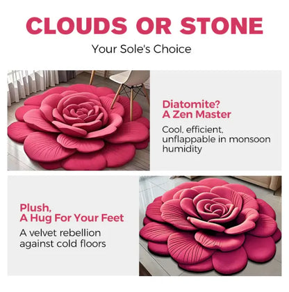 1X Ultra-Absorbent Floral Diatomite Mat