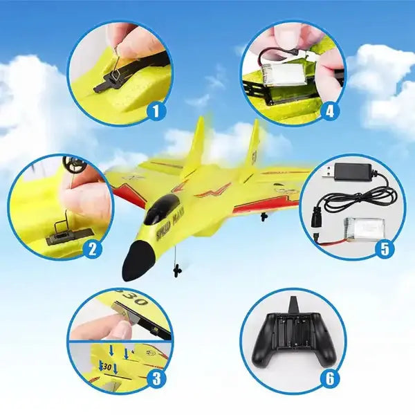Wireless Remote-Controlled Airplane Toy